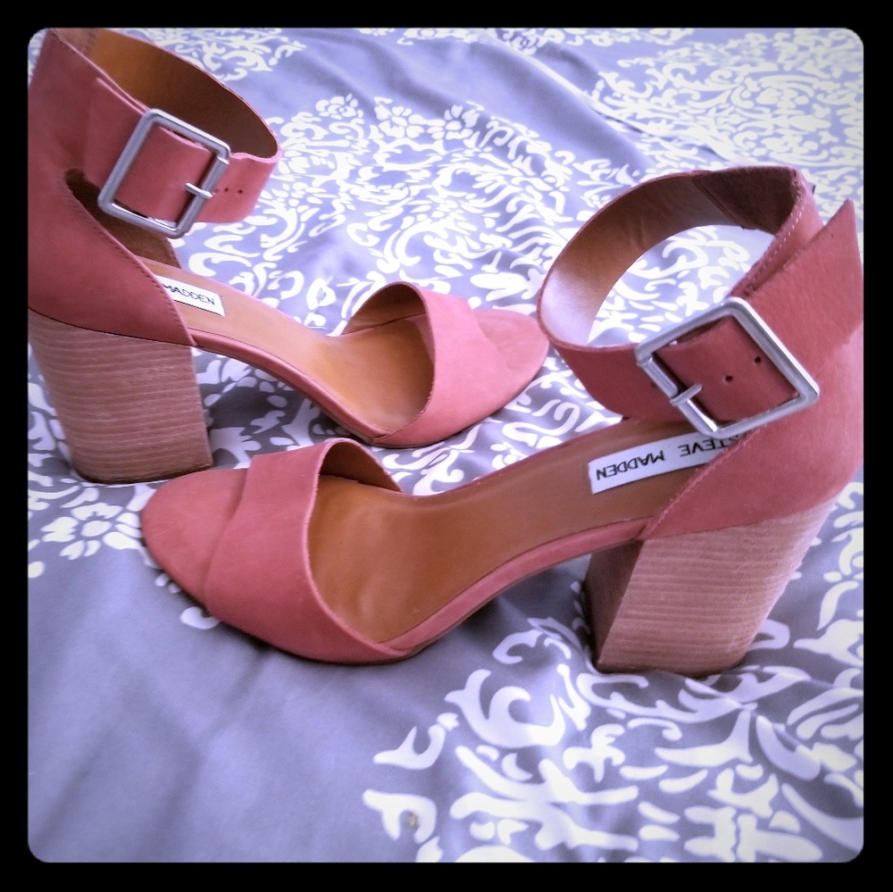 Steve Madden Heels Pink Suede